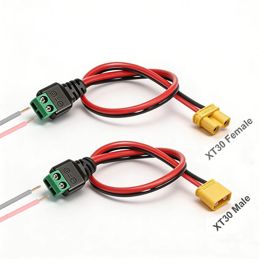 Drone Rc Car Hybrid - 2-Pin Terminal Solderless to XT30 Male