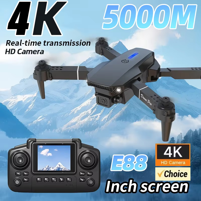 Drone E88 Rc Quadcopter - 4K Dual-Camera HD Aerial Photography Dron