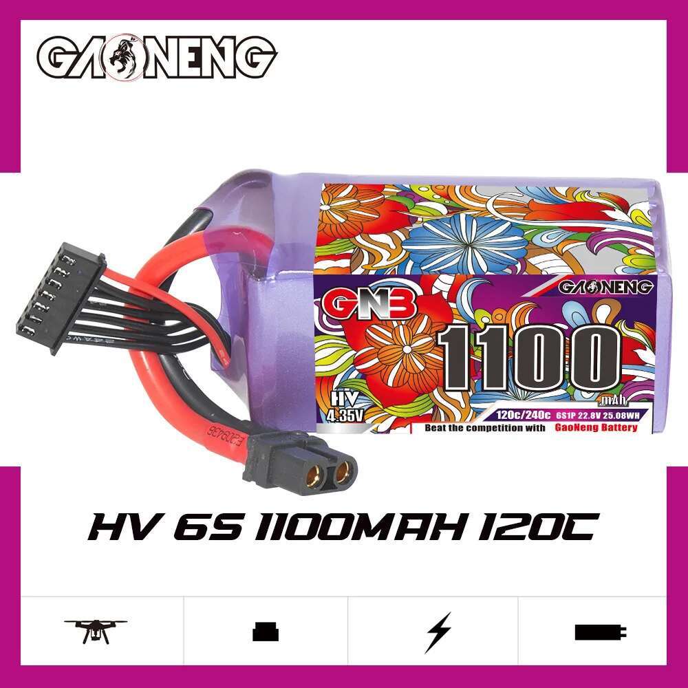 2Pcs GNB 6S Lipo Battery 22.8V - Nano Quad Fpv ulasan dan harga
