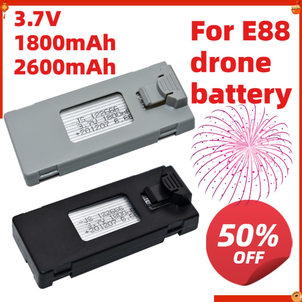 3.7v 1800mAh 2600mAh Remote Co - Drone E88 Rc Quadcopter ulasan dan harga