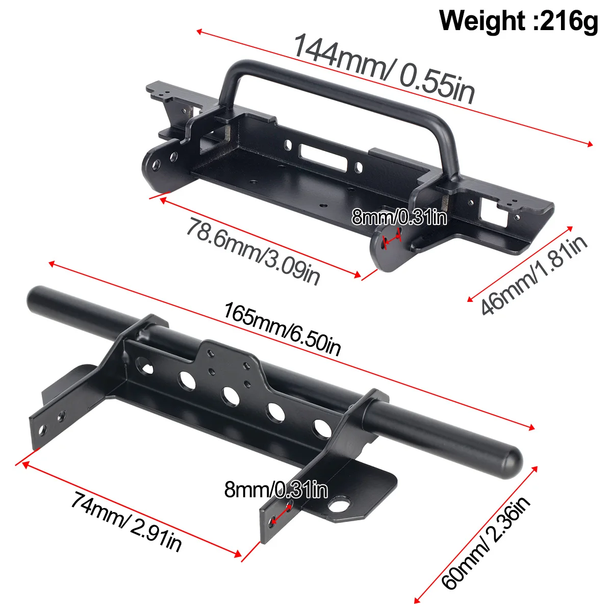 Metal Front Bumper for VP VS4- - Rc Rock Crawler ulasan dan harga