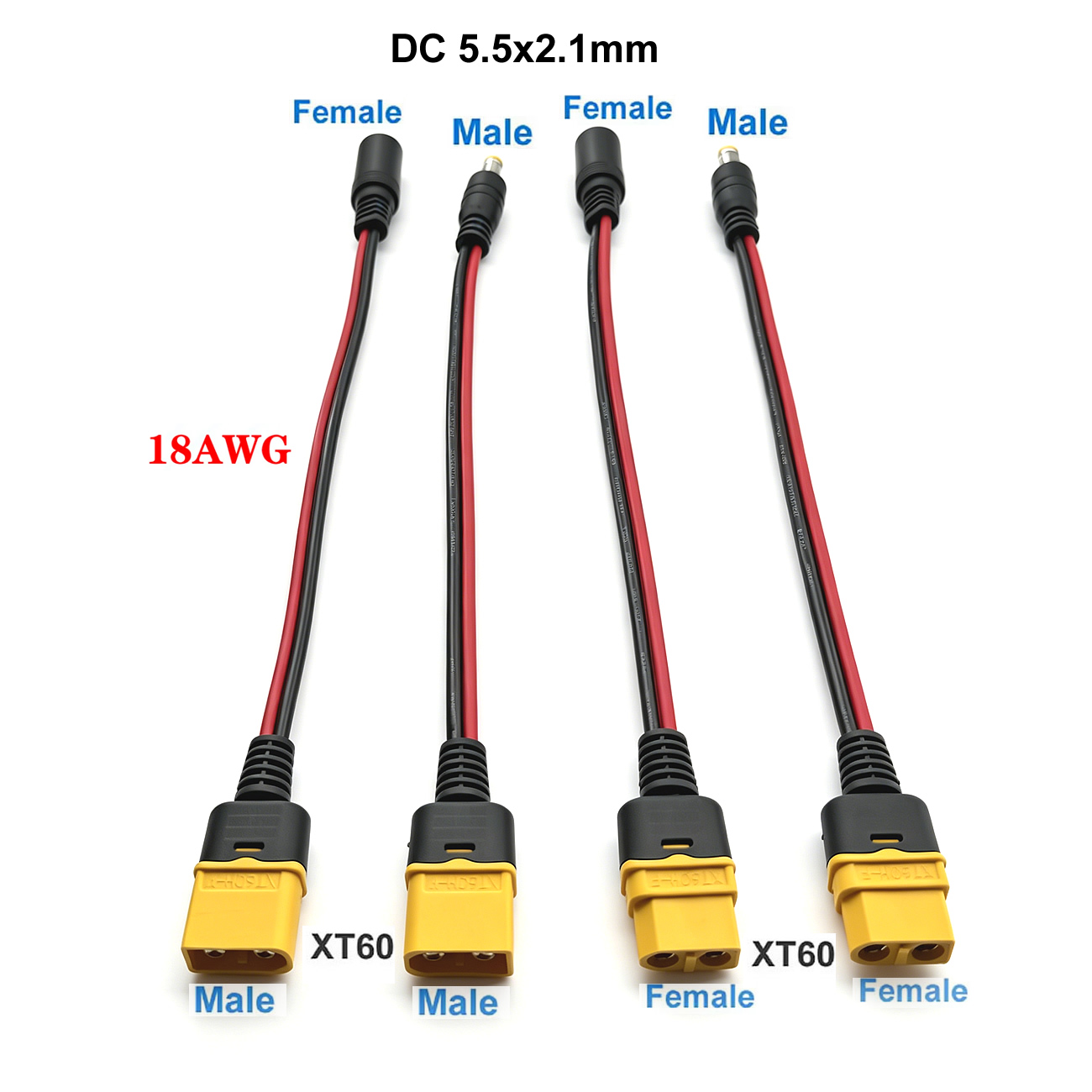 XT60 Plug Female Male To DC 5. - Drone Rc Car Hybrid ulasan dan harga