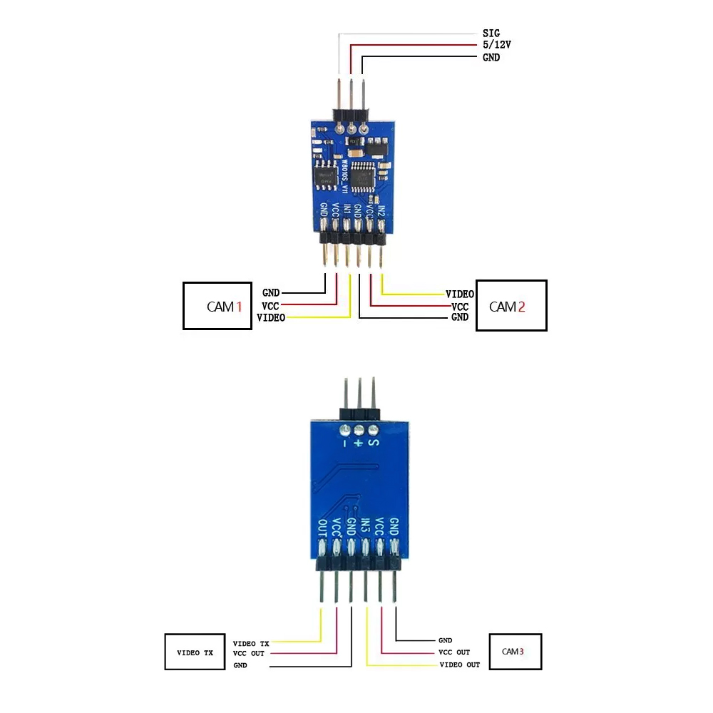 5.8G 3 Channel Video Switcher  - Drone With Rc 2 ulasan dan harga