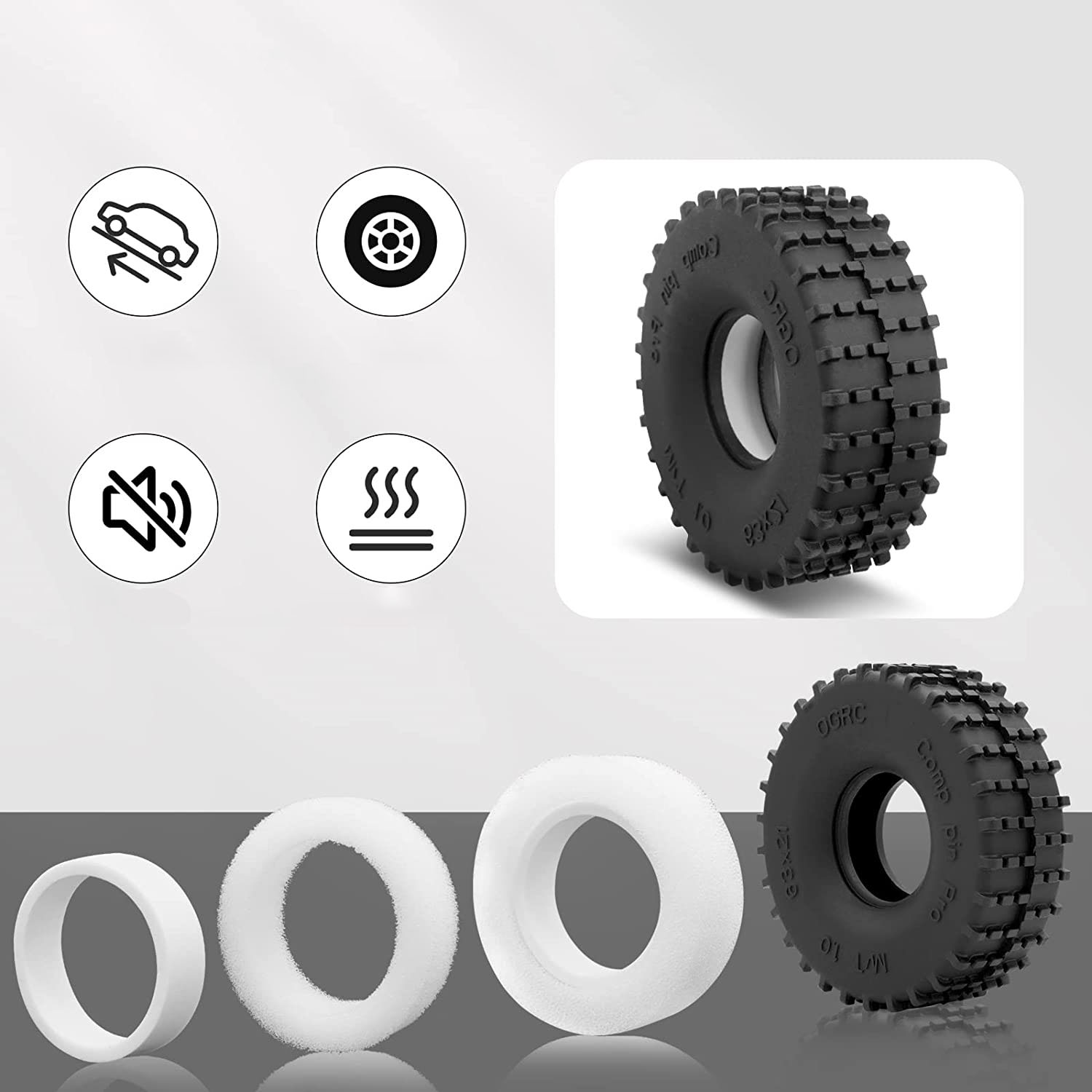 Esilun 1.0 RC Tires Competitio - Rc Rock Crawler ulasan dan harga