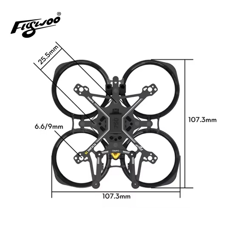 Flywoo Flylens 75 Frame Kit 1. - Fpv Racing Motor ulasan dan harga