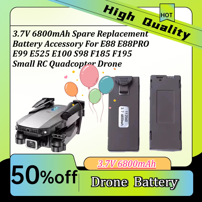 3.7V 6800mAh Spare Replacement - Drone E88 Rc Quadcopter ulasan dan harga