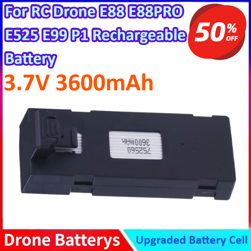 3.7V 3600mAh New Li-ion Batter - Drone E88 Rc Quadcopter ulasan dan harga
