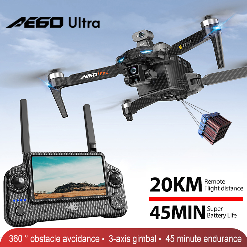 AE60 GPS Drone Professional 8K - Drone Rc With Screen ulasan dan harga
