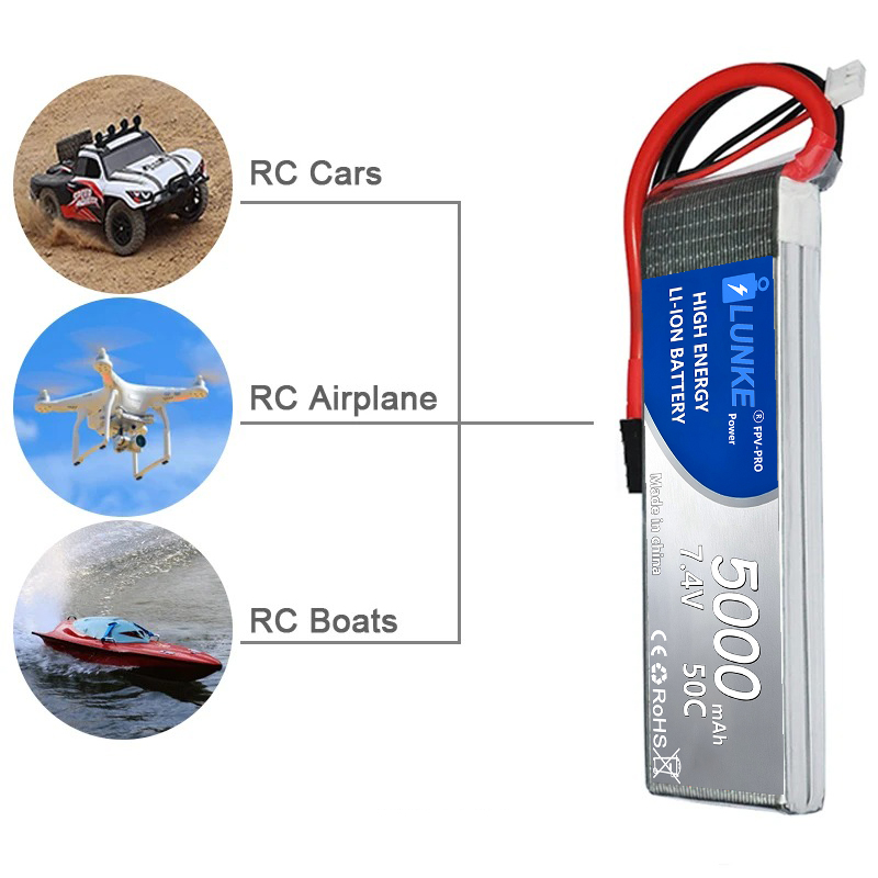 Batterie Lipo 2S 7.4V 5000mAh  - Drone Avion Rc ulasan dan harga
