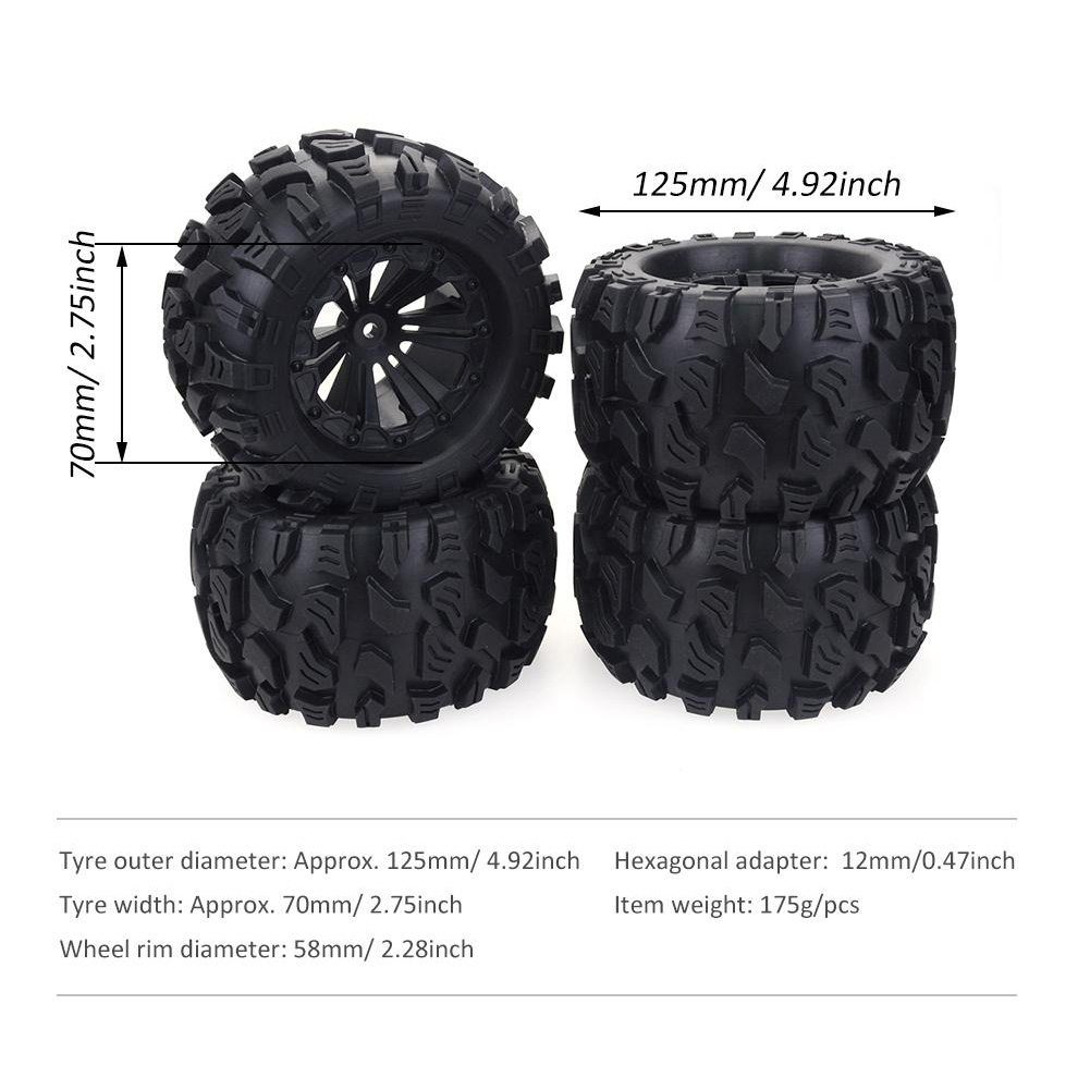 ZD Racing 4PCS 125MM 1/10 Mons - Rc Rock Crawler ulasan dan harga