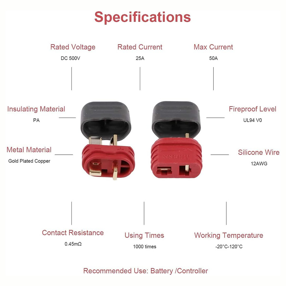 T Plug T Connector with Sheath - Drone Rc Car Hybrid ulasan dan harga