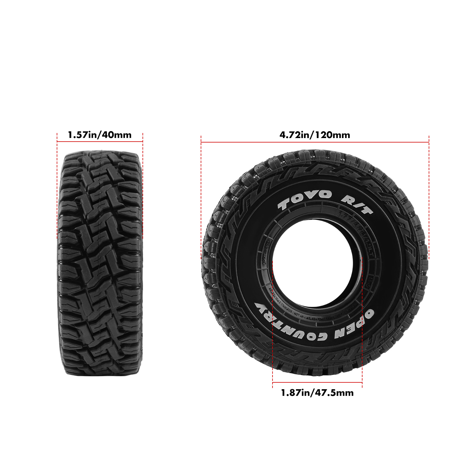 1.9 Inch RC Rock Crawler Tires - Rc Rock Crawler ulasan dan harga